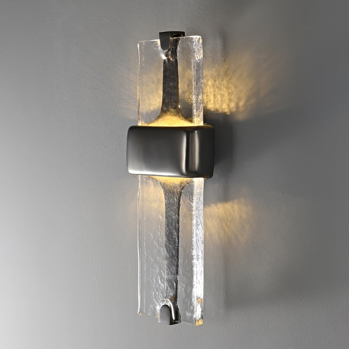 Wavy Glass Torch LED Wall Sconce