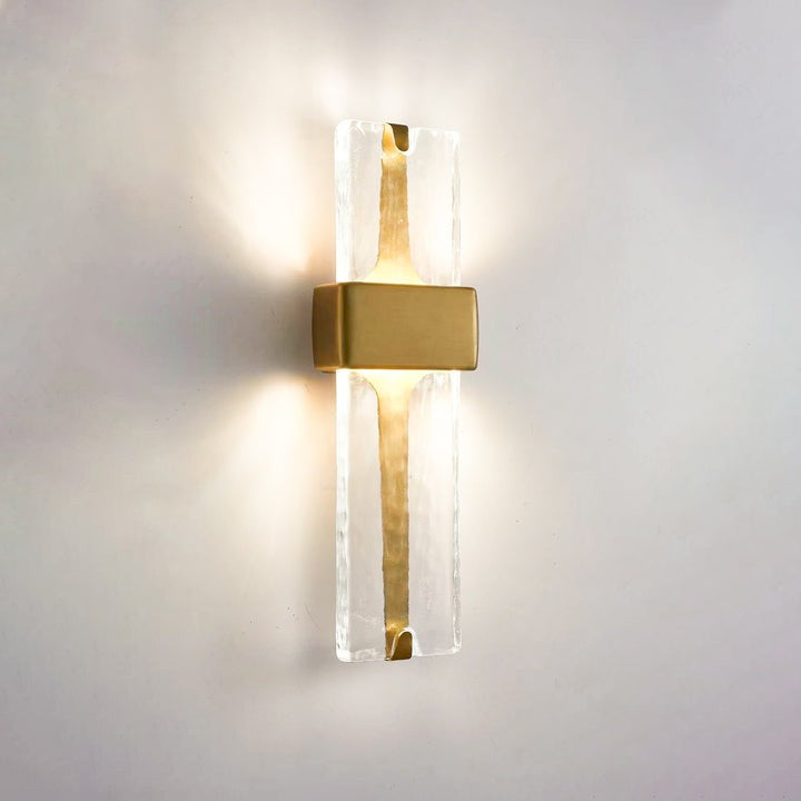 Wavy Glass Torch LED Wall Sconce