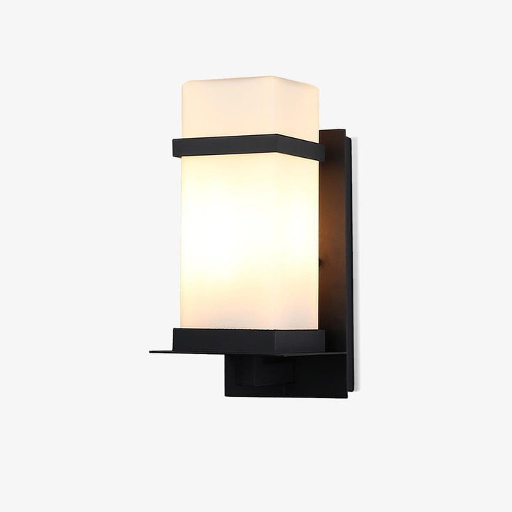 Weatherproof Outdoor Wall Sconce with Glass Shade