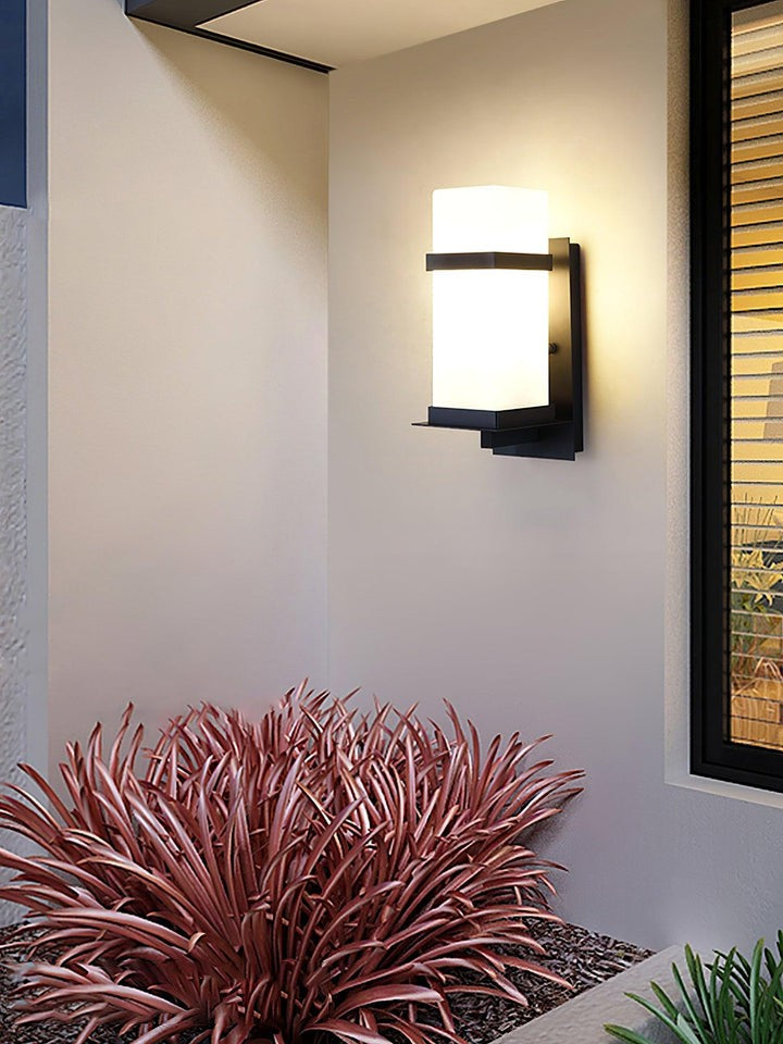 Weatherproof Outdoor Wall Sconce with Glass Shade