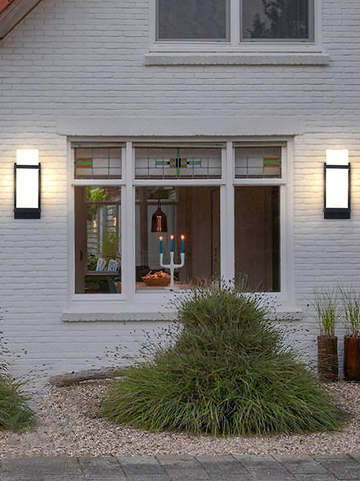 Weatherproof Outdoor Wall Sconce with Glass Shade