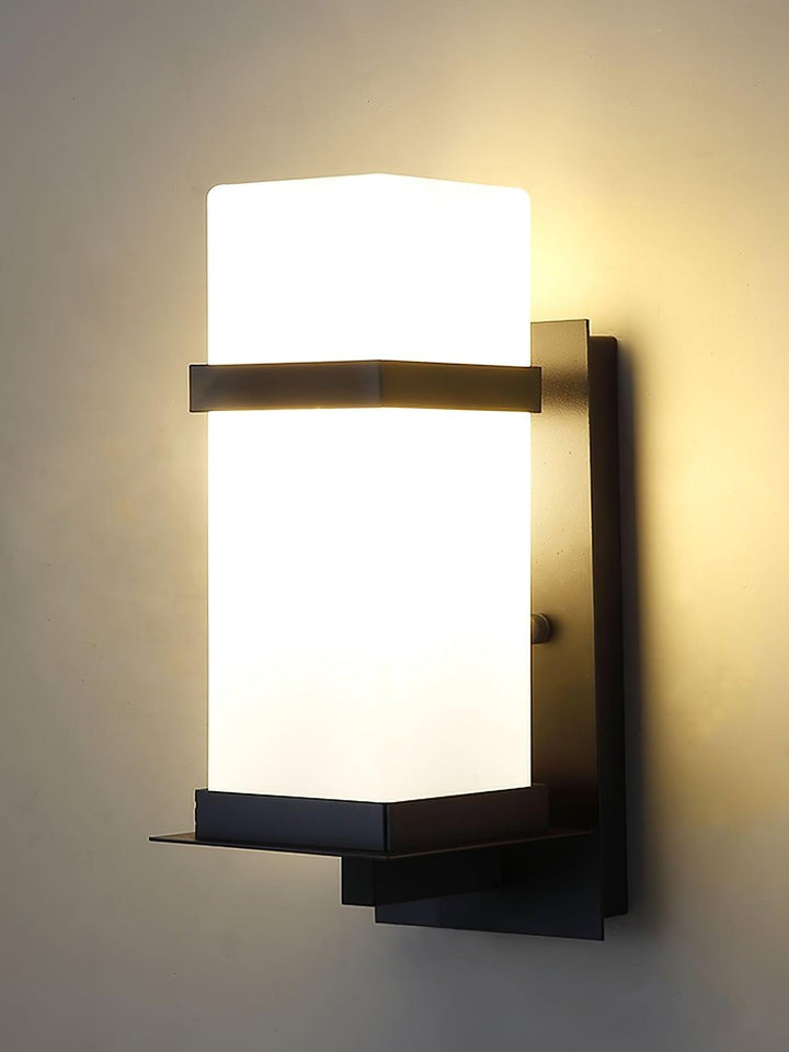 Weatherproof Outdoor Wall Sconce with Glass Shade