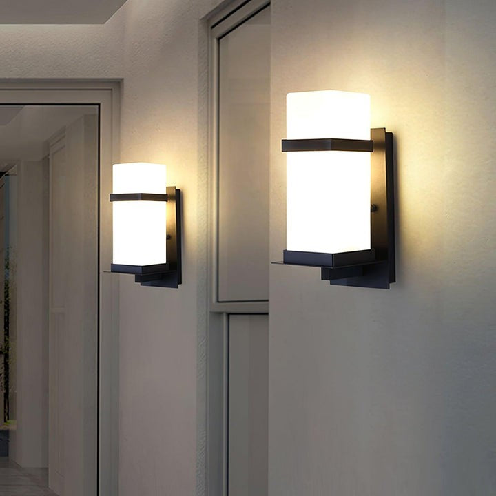 Weatherproof Outdoor Wall Sconce with Glass Shade