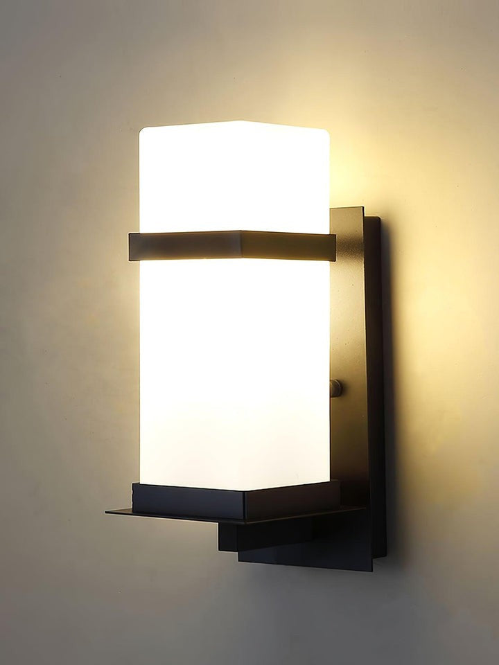 Weatherproof Outdoor Wall Sconce with Glass Shade