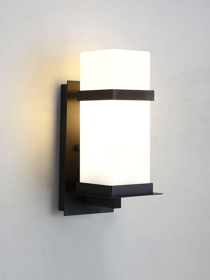 Weatherproof Outdoor Wall Sconce with Glass Shade