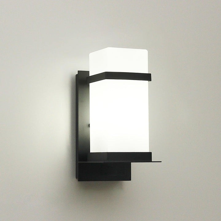 Weatherproof Outdoor Wall Sconce with Glass Shade