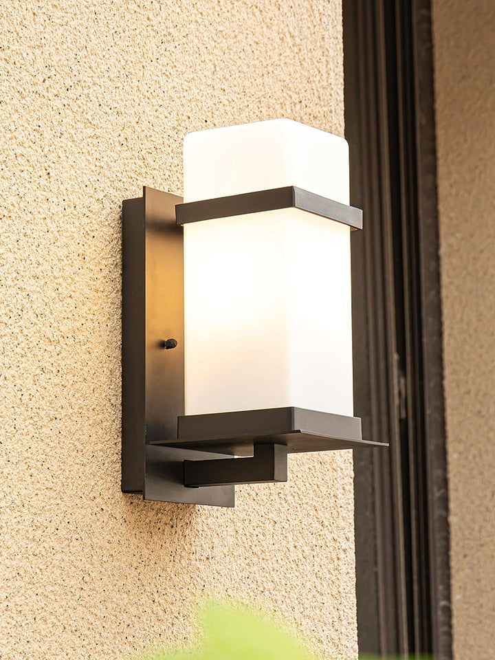 Weatherproof Outdoor Wall Sconce with Glass Shade