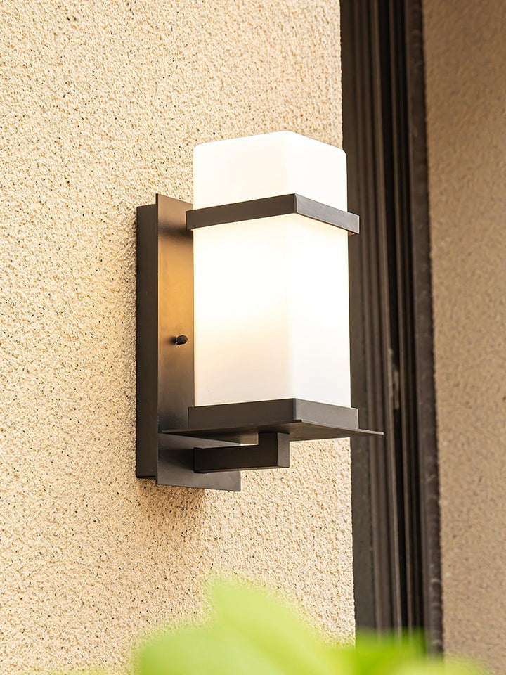 Weatherproof Outdoor Wall Sconce with Glass Shade