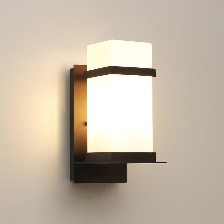 Weatherproof Outdoor Wall Sconce with Glass Shade