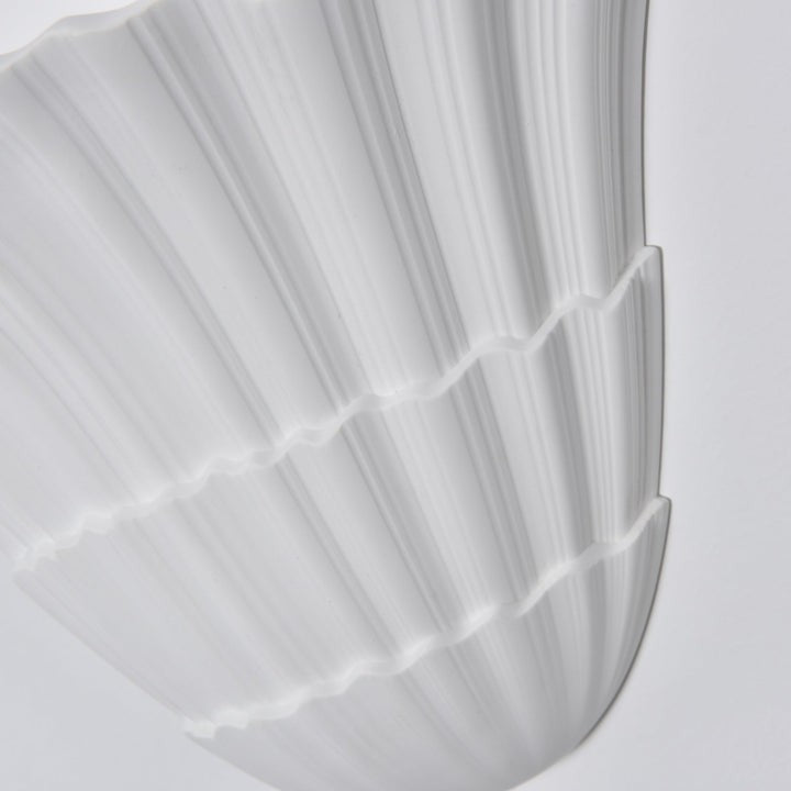 White Fan-Shaped LED Wall Sconce