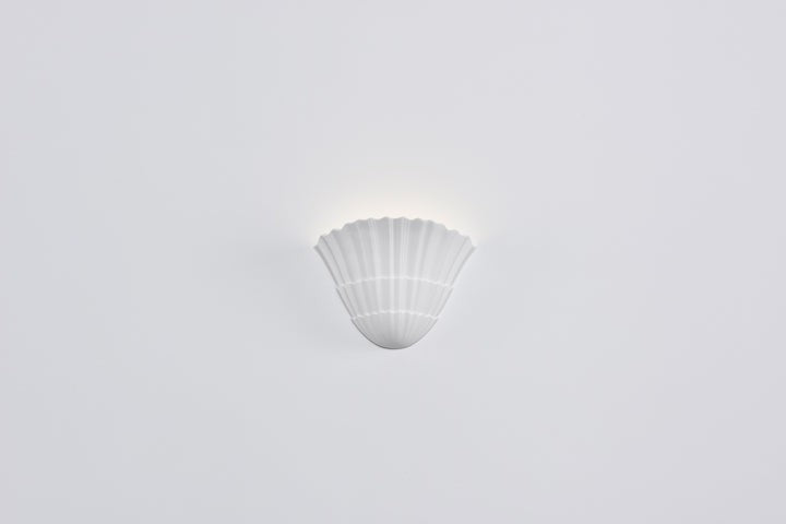 White Fan-Shaped LED Wall Sconce