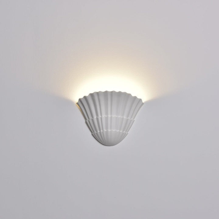 White Fan-Shaped LED Wall Sconce