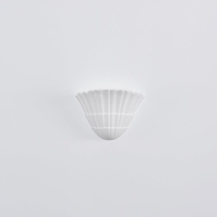 White Fan-Shaped LED Wall Sconce