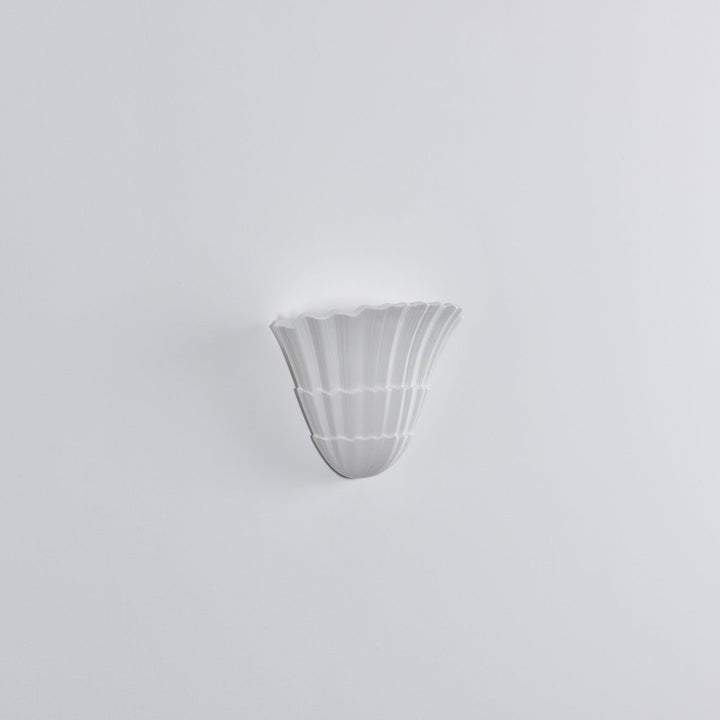 White Fan-Shaped LED Wall Sconce
