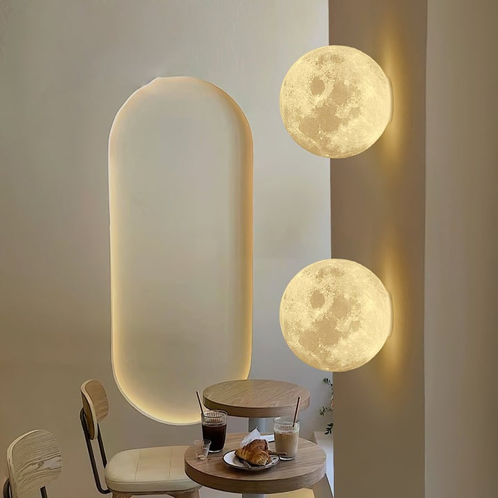 3D Lunar Wall Lamp - Moonlight Ambiance