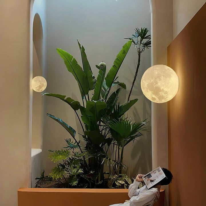 3D Lunar Wall Lamp - Moonlight Ambiance