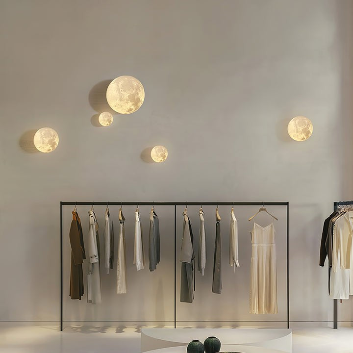 3D Lunar Wall Lamp - Moonlight Ambiance