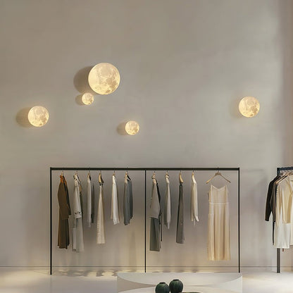 3D Lunar Wall Lamp - Moonlight Ambiance