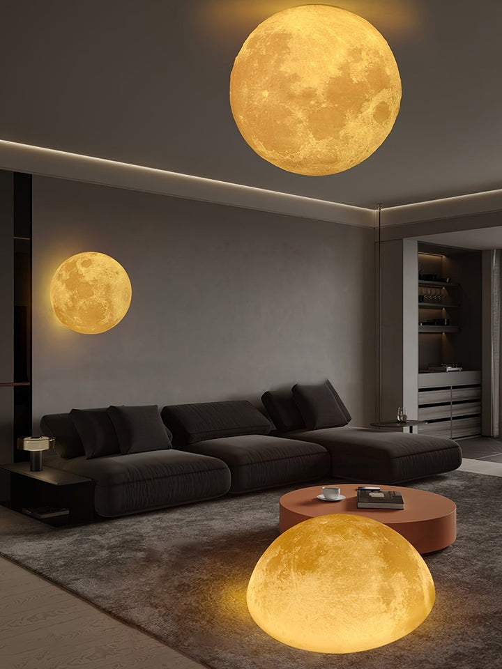 3D Lunar Wall Lamp - Moonlight Ambiance