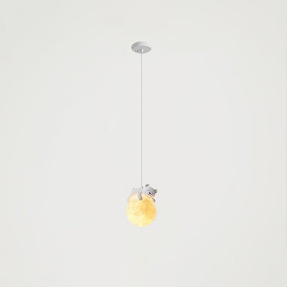 3D Printed Bear & Moon Kids Pendant Light
