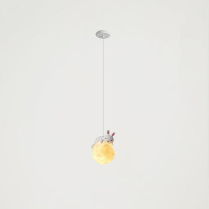 3D Printed Bear & Moon Kids Pendant Light