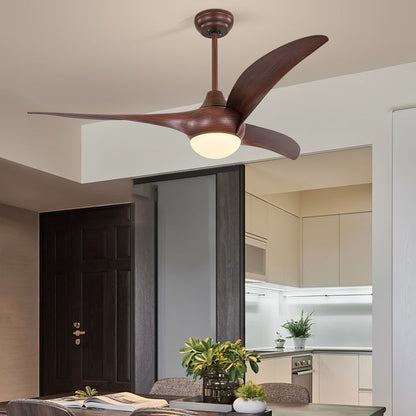 52-Inch Integrated LED Ceiling Fan with Opal Glass Light