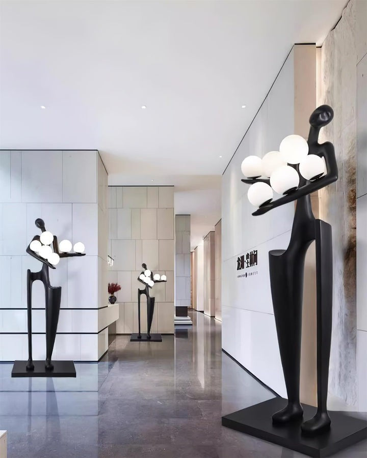Abstract Guardian Sculpture LED Floor Lamp