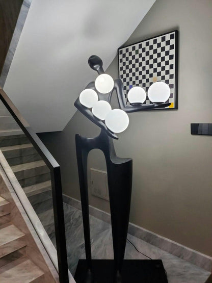 Abstract Guardian Sculpture LED Floor Lamp