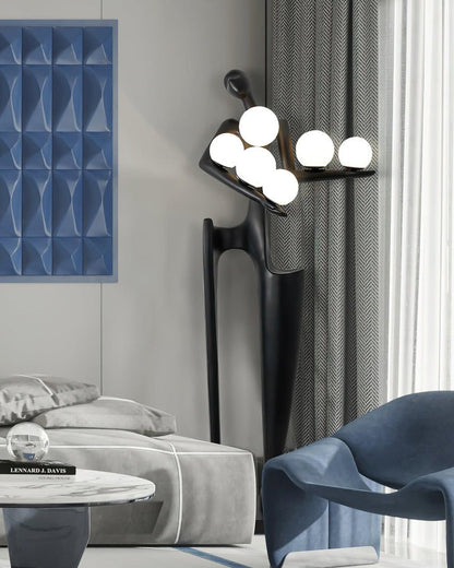 Abstract Guardian Sculpture LED Floor Lamp