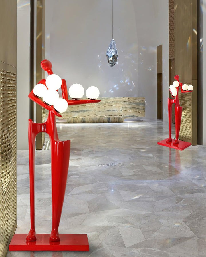 Abstract Guardian Sculpture LED Floor Lamp