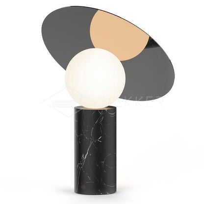 Adjustable 360° Disc Table Lamp with Marble Base