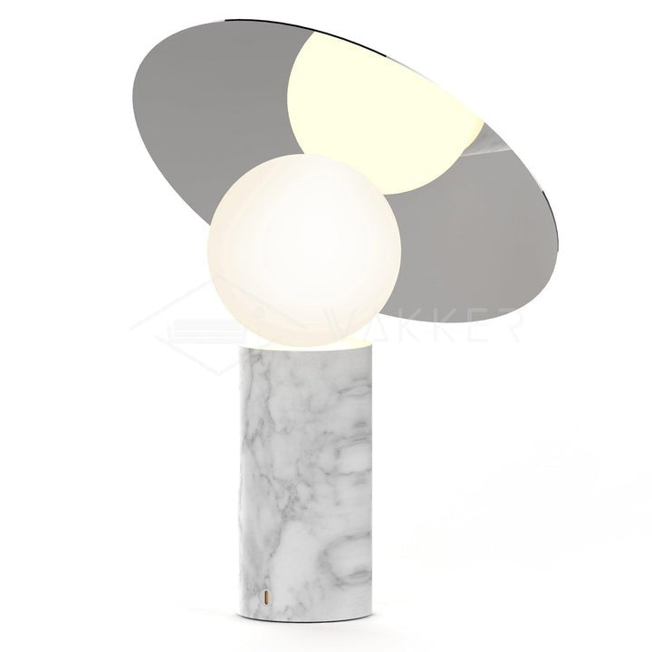 Adjustable 360° Disc Table Lamp with Marble Base