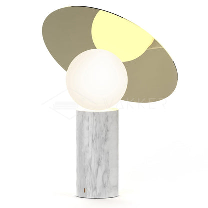 Adjustable 360° Disc Table Lamp with Marble Base