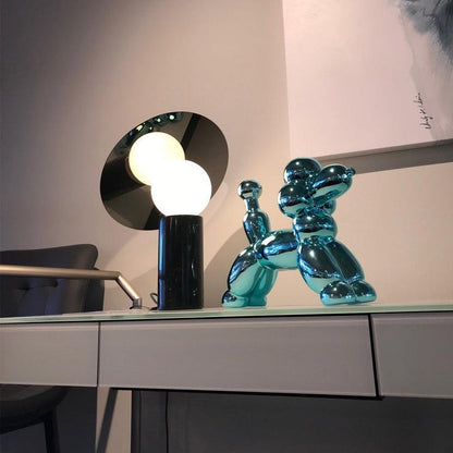 Adjustable 360° Disc Table Lamp with Marble Base