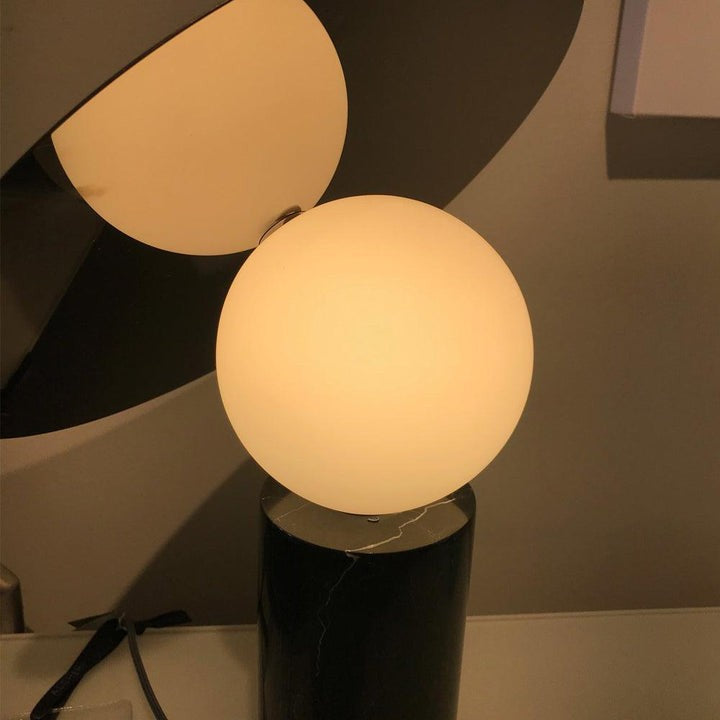 Adjustable 360° Disc Table Lamp with Marble Base