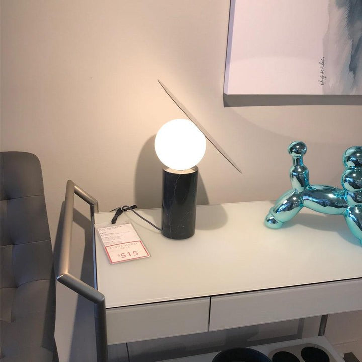 Adjustable 360° Disc Table Lamp with Marble Base