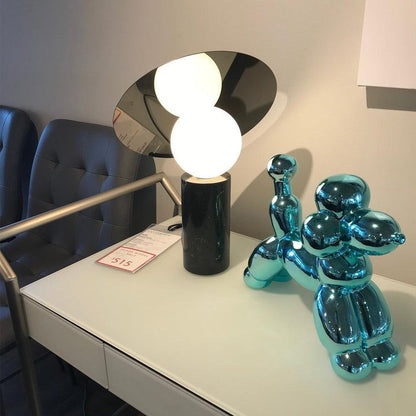Adjustable 360° Disc Table Lamp with Marble Base