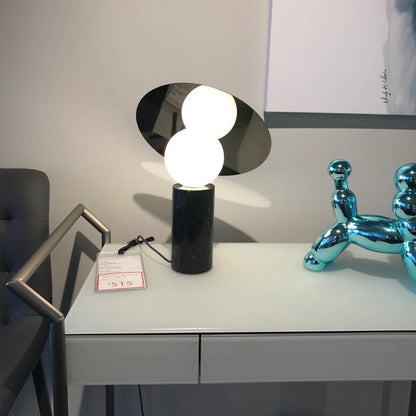 Adjustable 360° Disc Table Lamp with Marble Base