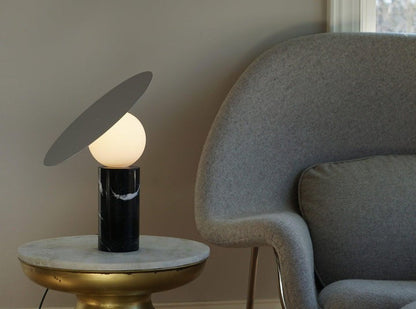 Adjustable 360° Disc Table Lamp with Marble Base