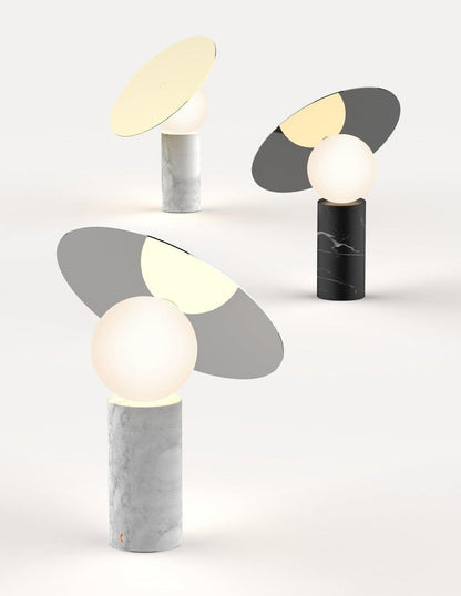 Adjustable 360° Disc Table Lamp with Marble Base