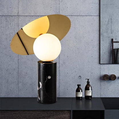 Adjustable 360° Disc Table Lamp with Marble Base