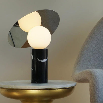 Adjustable 360° Disc Table Lamp with Marble Base