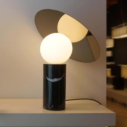 Adjustable 360° Disc Table Lamp with Marble Base