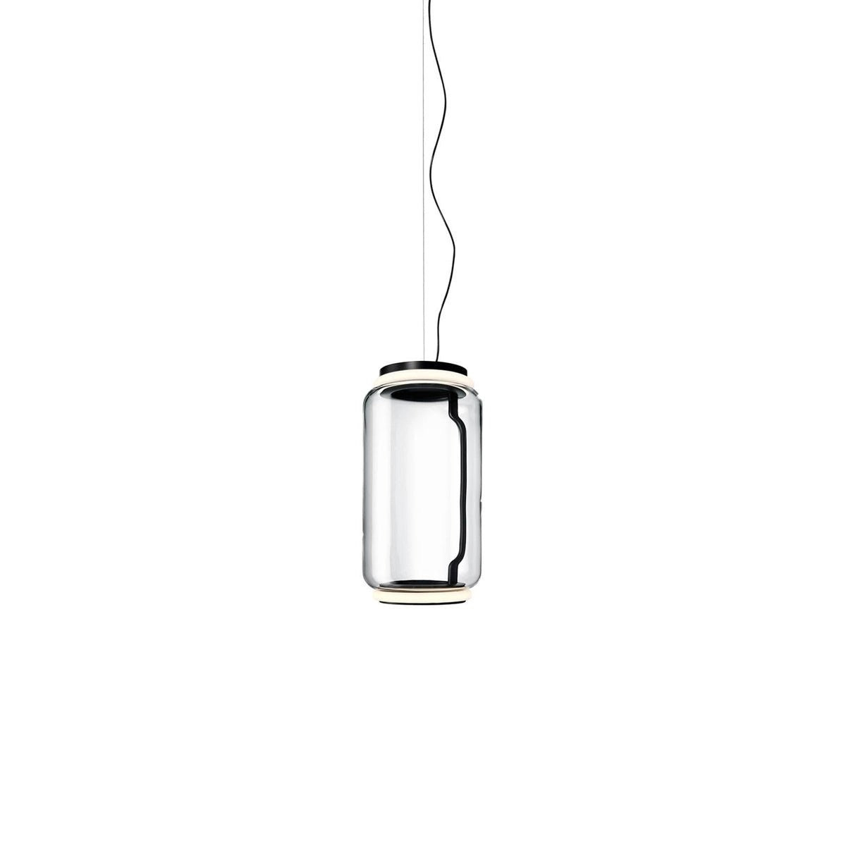 Adjustable Clear Glass Cylinder LED Pendant Light