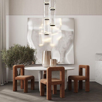 Adjustable Clear Glass Cylinder LED Pendant Light