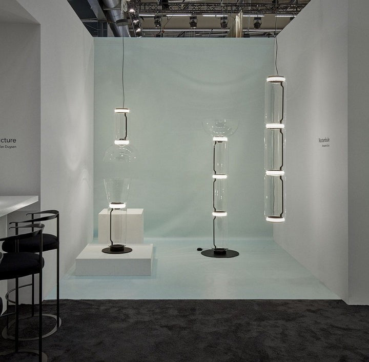 Adjustable Clear Glass Cylinder LED Pendant Light