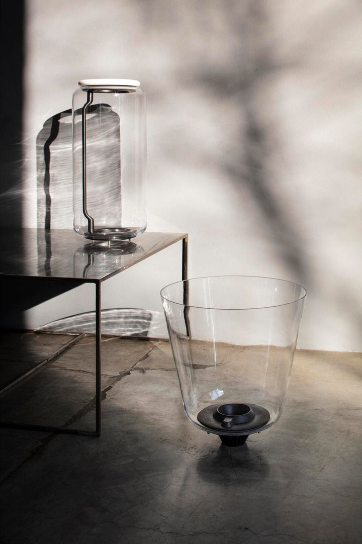 Adjustable Clear Glass Cylinder LED Pendant Light