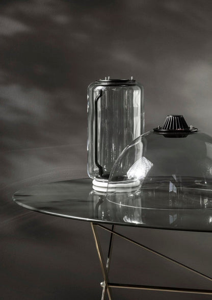Adjustable Clear Glass Cylinder LED Pendant Light
