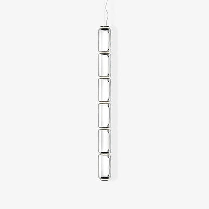 Adjustable Clear Glass Cylinder LED Pendant Light