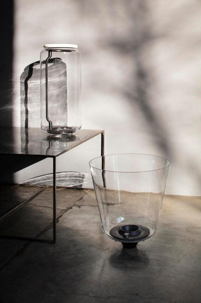 Adjustable Clear Glass Cylinder LED Pendant Light